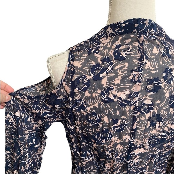 Derek Lam 10 Crosby Floral Silk Cotton Cold Shoulder Blouse Size 2 - Picture 10 of 13